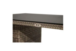 Ploß Rabida Lounge-Tisch, Champagner-meliert, Polyrattan, 140x85cm, Glasplatte In Steinoptik -MBM Verkäufe 21637 4.jpg