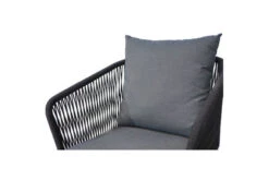 Ploß Arendal Diningsessel, Schwarz/grau, Rope/FSC-Akazie, 58,5x61,5x87cm, Inkl. Polster -MBM Verkäufe 21640 6.jpg