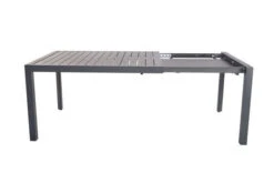 VILLANA Ausziehtisch, Anthrazit, Aluminium, 130/180x90cm, Mit Ausziehmechanismus