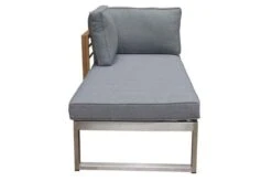 OUTFLEXX Ecklounge, Natur/grau, Edelstahl/Teak/Keramik, 5 Personen, Inklusive Sessel Und Multifunktionstisch 100 X 70 Cm, Lehne Links -MBM Verkäufe 21652 11.JPG 1