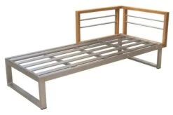 OUTFLEXX Ecklounge, Natur/grau, Edelstahl/Teak/Keramik, 5 Personen, Inklusive Sessel Und Multifunktionstisch 100 X 70 Cm, Lehne Links -MBM Verkäufe 21652 7.JPG 1
