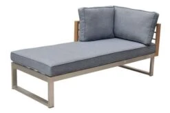 OUTFLEXX Ecklounge, Natur/grau, Edelstahl/Teak/Keramik, 5 Personen, Inklusive Sessel Und Multifunktionstisch 100 X 70 Cm, Lehne Links -MBM Verkäufe 21652 9 1.jpg 1