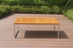 OUTFLEXX Ecklounge, Natur/grau, Edelstahl/Teak, 4 Personen, Inklusive Tisch 110 X 60 Cm, Lehne Links -MBM Verkäufe 21655 2.JPG