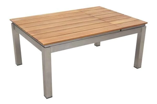 OUTFLEXX Multifunktionstisch, Natur, FSC-Teak / Edelstahl, 100/118x70/90x45/60cm, Platten Mehrfach Verstellbar 15 OUTFLEXX Multifunktionstisch, Natur, FSC-Teak / Edelstahl, 100/118x70/90x45/60cm, Platten Mehrfach Verstellbar – Bild 15
