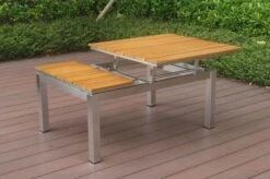 OUTFLEXX Multifunktionstisch, Natur, FSC-Teak / Edelstahl, 100/118x70/90x45/60cm, Platten Mehrfach Verstellbar 23 OUTFLEXX Multifunktionstisch, Natur, FSC-Teak / Edelstahl, 100/118x70/90x45/60cm, Platten Mehrfach Verstellbar -MBM Verkäufe 21656 6.JPG