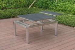 OUTFLEXX Multifunktionstisch, Grau Marmoriert, Glaskeramik / Edelstahl, 100/118x70/90x45/60cm, Platten Mehrfach Verstellbar 23 OUTFLEXX Multifunktionstisch, Grau Marmoriert, Glaskeramik / Edelstahl, 100/118x70/90x45/60cm, Platten Mehrfach Verstellbar -MBM Verkäufe 21657 1.JPG