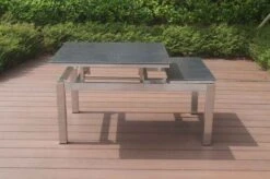 OUTFLEXX Multifunktionstisch, Grau Marmoriert, Glaskeramik / Edelstahl, 100/118x70/90x45/60cm, Platten Mehrfach Verstellbar 30 OUTFLEXX Multifunktionstisch, Grau Marmoriert, Glaskeramik / Edelstahl, 100/118x70/90x45/60cm, Platten Mehrfach Verstellbar -MBM Verkäufe 21657 13.JPG