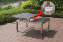 OUTFLEXX Multifunktionstisch, Grau Marmoriert, Glaskeramik / Edelstahl, 100/118x70/90x45/60cm, Platten Mehrfach Verstellbar 21 OUTFLEXX Multifunktionstisch, Grau Marmoriert, Glaskeramik / Edelstahl, 100/118x70/90x45/60cm, Platten Mehrfach Verstellbar -MBM Verkäufe 21657 4.JPG