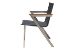 OUTFLEXX Stapelsessel, Schwarz, FSC-Teak / Edelstahl / Textilene, 60x56x85 Cm, Modernes Design 21 OUTFLEXX Stapelsessel, Schwarz, FSC-Teak / Edelstahl / Textilene, 60x56x85 Cm, Modernes Design -MBM Verkäufe 21672 11.JPG