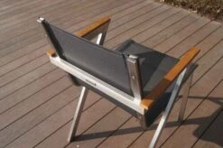 OUTFLEXX Stapelsessel, Schwarz, FSC-Teak / Edelstahl / Textilene, 60x56x85 Cm, Modernes Design 14 OUTFLEXX Stapelsessel, Schwarz, FSC-Teak / Edelstahl / Textilene, 60x56x85 Cm, Modernes Design -MBM Verkäufe 21672 3.JPG