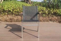 OUTFLEXX Stapelsessel, Schwarz, FSC-Teak / Edelstahl / Textilene, 60x56x85 Cm, Modernes Design 17 OUTFLEXX Stapelsessel, Schwarz, FSC-Teak / Edelstahl / Textilene, 60x56x85 Cm, Modernes Design -MBM Verkäufe 21672 6.JPG