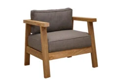 OUTFLEXX Hamim Sessel, Natur/grau, Teak/Olefin, 90 X 80 X 60 Cm, Recycled Teak