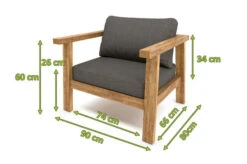 OUTFLEXX Hamim Sessel, Natur/grau, Teak/Olefin, 90 X 80 X 60 Cm, Recycled Teak -MBM Verkäufe 21685 5.jpg