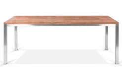 OUTFLEXX Classic Esstisch, Silber/natur, Edelstahl/recycled FSC-Teak, 220 X 100 Cm -MBM Verkäufe 21706 03.jpg
