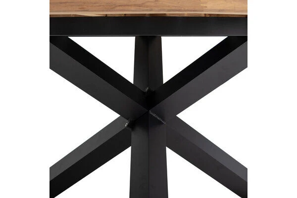 OUTFLEXX Esstisch, Anthrazit Matt, Alu/FSC-Teak, Ø150x75,5cm, Mit Glasinlay 4 OUTFLEXX Esstisch, Anthrazit Matt, Alu/FSC-Teak, Ø150x75,5cm, Mit Glasinlay – Bild 4