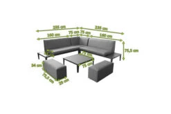 OUTFLEXX Ecklounge, Anthrazit Matt/dunkelgrau, Alu/Spuncrylic, 6-tlg., Tisch 75x75cm, 6-7 Pers -MBM Verkäufe 21803 5.jpg