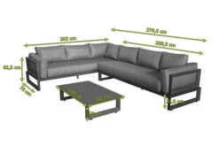 OUTFLEXX Ecklounge, Anthrazit Matt/dunkelgrau, Alu/Spuncrylic, 3-tlg., Tisch 110x62cm, 5-6 Pers -MBM Verkäufe 21805 5.jpg