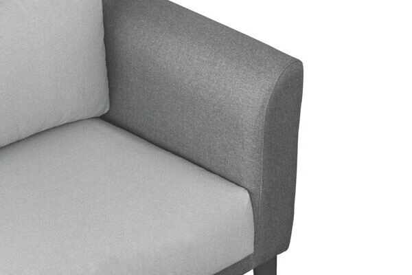 OUTFLEXX Loungemöbel Set, Dunkelgrau, Alu/Spuncrylic, 4-tlg., Tisch 123x80cm, 5 Pers 8 OUTFLEXX Loungemöbel Set, Dunkelgrau, Alu/Spuncrylic, 4-tlg., Tisch 123x80cm, 5 Pers – Bild 8