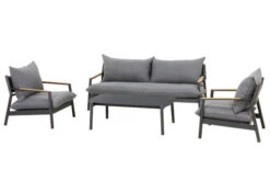 OUTFLEXX Monti Loungemöbel, Dunkelgrau, Alu/Teak/Keramikglas/Polyester, Für 4 Personen, Inkl. Loungetisch -MBM Verkäufe 21823 3.jpg