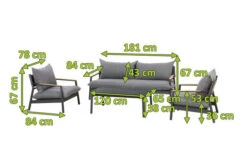 OUTFLEXX Monti Loungemöbel, Dunkelgrau, Alu/Teak/Keramikglas/Polyester, Für 4 Personen, Inkl. Loungetisch -MBM Verkäufe 21823 mass.jpg