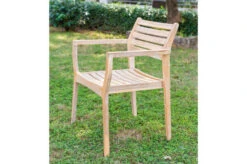 OUTFLEXX Armlehnensessel, Natur/beige, Akazie, 60 X 55 X 84 Cm, Stapelbar -MBM Verkäufe 21917 2.jpg