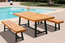 OUTFLEXX Esstisch, Natur/schwarz, Akazie, 172,5 X 90 Cm -MBM Verkäufe 21925 8.jpg