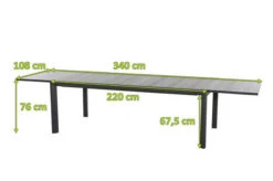 SIENA GARDEN Kingston Ausziehtisch, Matt Graphit/woodlook, Alu/Keramik/Glas, 220/340x108 Cm -MBM Verkäufe 21992 5.jpg