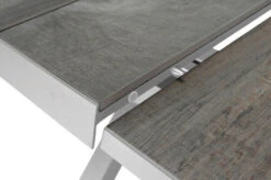 SIENA GARDEN Sincro Ausziehtisch, Matt Weiß-grau/washed Grey, Alu/Keramik, 200/260x100 Cm, Synchroner Auszugsmechanismus -MBM Verkäufe 21998 6.jpg