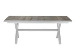 SIENA GARDEN Sincro Ausziehtisch, Matt Weiß-grau/washed Grey, Alu/Keramik, 200/260x100 Cm, Synchroner Auszugsmechanismus -MBM Verkäufe 21998 9.jpg