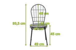 SIENA GARDEN Como Stapelstuhl, Matt Schwarz, Stahl/Keramik, 49x43x93,5 Cm, Mit Mosaikoptik -MBM Verkäufe 22023 5.jpg