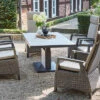 SIENA GARDEN Corido/Bellani Pinie Loungeset, Charcoal/anthrazit/pinie-grau, Alu/Keramik/Gardino®-Geflecht, Lifttisch 160x90 Cm, 6 Dining Move Sessel
