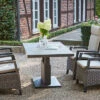 SIENA GARDEN Corido/Bellani Grau Loungeset, Charcoal/anthrazit/grau, Alu/Gardino®-Geflecht, Lifttisch 140x85 Cm, 4 Dining Move Sessel