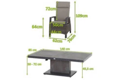 SIENA GARDEN Corido/Bellani Grau Loungeset, Charcoal/anthrazit/grau, Alu/Gardino®-Geflecht, Lifttisch 140x85 Cm, 4 Dining Move Sessel -MBM Verkäufe 22113 5.jpg