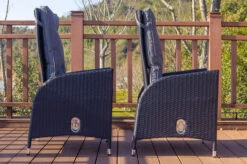 OUTFLEXX 2er Set Dining Sessel, Schwarz, Polyrattan, Je 55 X 65 X 112 Cm, Rücken Stufenlos Verstellbar -MBM Verkäufe 22284 3.jpg