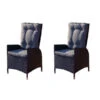 OUTFLEXX 2er Set Dining Sessel, Schwarz, Polyrattan, Je 55 X 65 X 112 Cm, Rücken Stufenlos Verstellbar