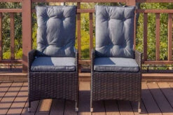 OUTFLEXX 2er Set Dining Sessel, Braun, Polyrattan, Je 55 X 65 X 112 Cm, Rücken Stufenlos Verstellbar -MBM Verkäufe 22285 2.jpg