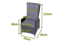 OUTFLEXX 2er Set Dining Sessel, Braun, Polyrattan, Je 55 X 65 X 112 Cm, Rücken Stufenlos Verstellbar -MBM Verkäufe 22285 5.jpg