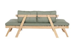 OUTFLEXX Lounge/Liege, FSC Akazie, Teakoptik, 192x70x60cm, Inkl. Polster, Grün -MBM Verkäufe 22356 11.jpg