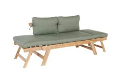 OUTFLEXX Lounge/Liege, FSC Akazie, Teakoptik, 192x70x60cm, Inkl. Polster, Grün -MBM Verkäufe 22356 6.jpg