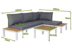 OUTFLEXX Ecklounge, Weiß/anthrazit, Aluminium/Polyester, FSC-Akazie, 4 Personen, Inkl. Polster -MBM Verkäufe 22365 weiss 05.jpg