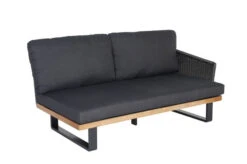 OUTFLEXX Ecklounge, Anthrazit, Geflecht/Akazie, 5 Personen, Inkl. Polster In Anthrazit Und Kaffeetisch 75x75 Cm -MBM Verkäufe 22373 6.jpg