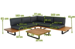 OUTFLEXX Ecklounge, Anthrazit, Akazie, 5 Personen, Inkl. Polster Und Kaffeetisch 77 X 77 Cm 12 OUTFLEXX Ecklounge, Anthrazit, Akazie, 5 Personen, Inkl. Polster Und Kaffeetisch 77 X 77 Cm -MBM Verkäufe 22374 mass.jpg