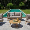 OUTFLEXX Loungeset, Hellgrau, Akazie, Teak-Look, Inkl. Polster, 4 Personen