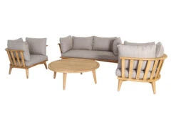 OUTFLEXX Loungeset, Hellgrau, Akazie, Teak-Look, Inkl. Polster, 4 Personen -MBM Verkäufe 22379 6.jpg