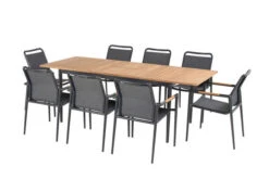HARTMAN Silencio Ausziehtisch, Xerix/natur, Alu/Teak, 160/220x90cm, Butterfly-Auszug, FSC Teak -MBM Verkäufe 22443 4.jpg