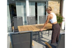 HARTMAN Silencio Ausziehtisch, Xerix/natur, Alu/Teak, 160/220x90cm, Butterfly-Auszug, FSC Teak -MBM Verkäufe 22443 9.jpg