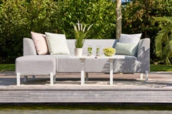 HARTMAN Dion Lounge , Grau/weiß, Sunbrella/Keramik, 4 Personen, Inklusive Beistelltisch