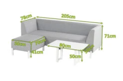 HARTMAN Dion Lounge , Grau/weiß, Sunbrella/Keramik, 4 Personen, Inklusive Beistelltisch -MBM Verkäufe 22453 3.jpg