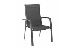 KETTLER Legato Curve Stapelsessel, Anthrazit, Alu/Textilene, 0302302-7000, Stapelbar