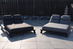 OUTFLEXX Exklusivmodell Blain Doppelliege, Flanelle, Alu/Sunbrella, 222 X 144 X 38 Cm, Inkl. Verstellbarer Rückenlehne -MBM Verkäufe 22851 7.jpg